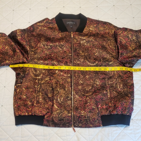 LAFAYETTE 148 Silk blend Printed Evening Jacket! Size Large! - Picture 6 of 9